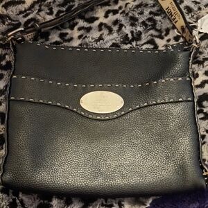 Fendi Black Leather Crossbody Bag